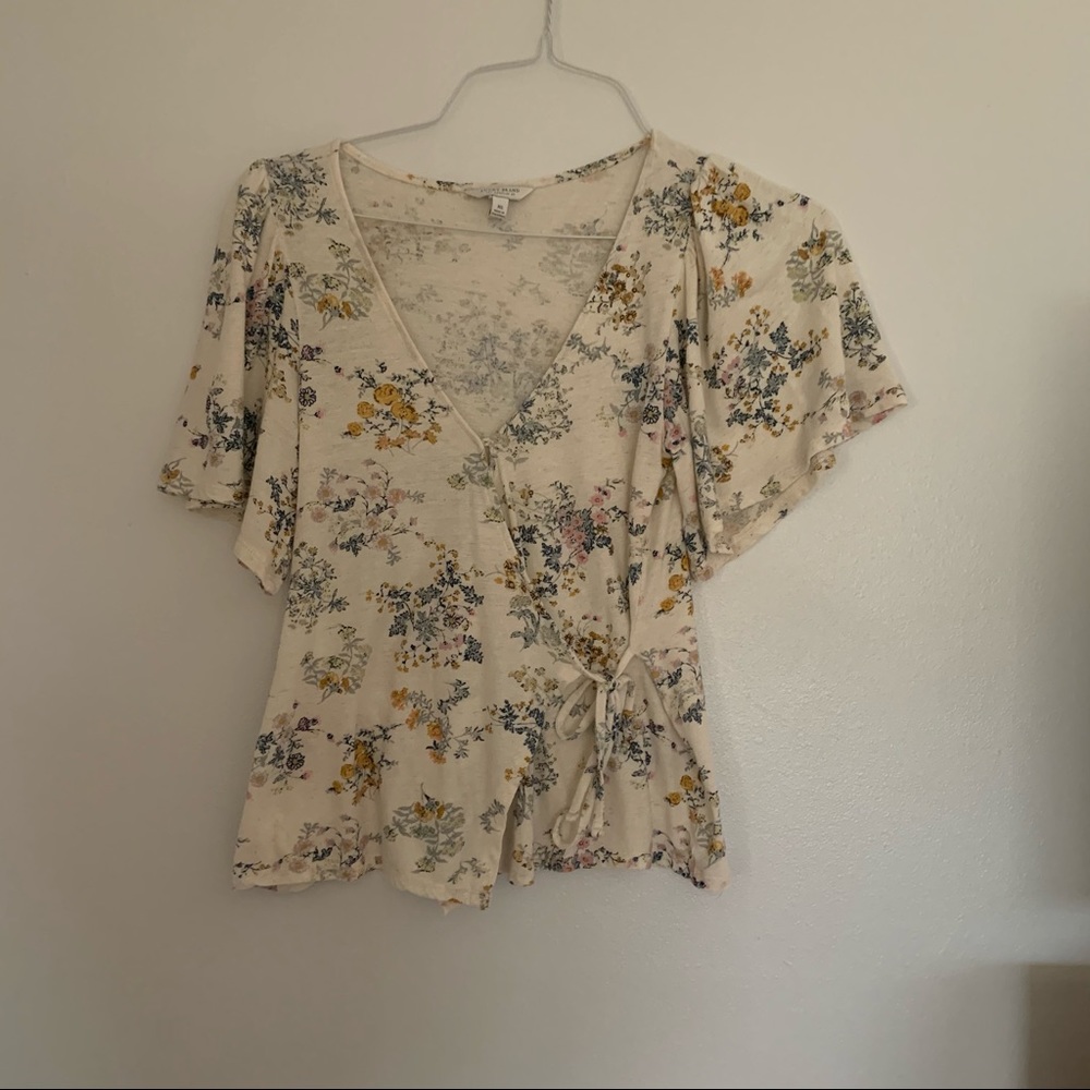 Lucky brand tie front shirt